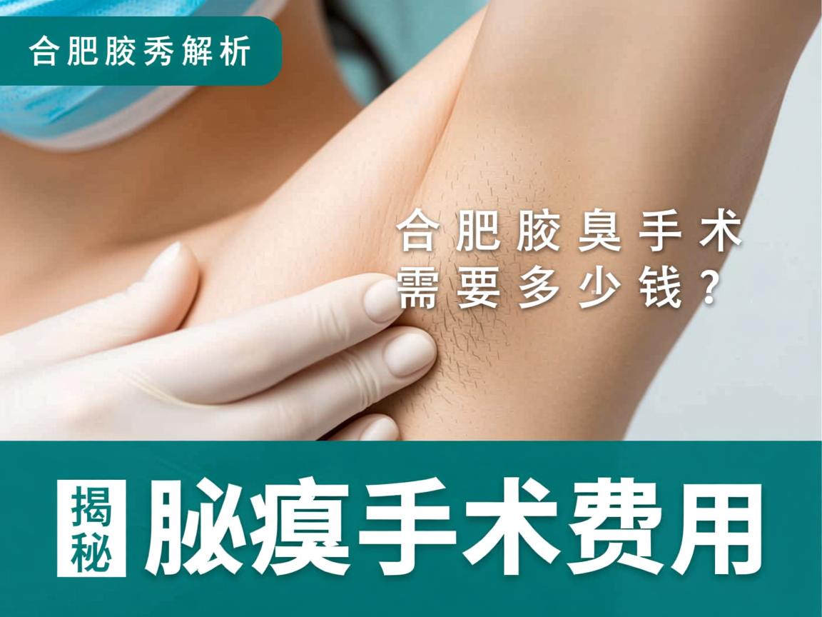 合肥腋秀解析，合肥腋臭手术需要多少钱？揭秘腋臭手术费用