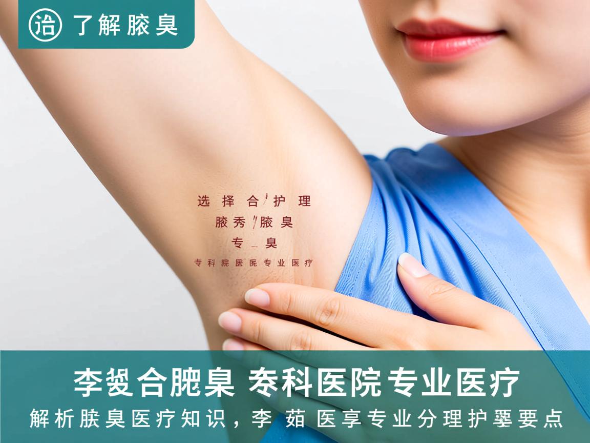 了解腋臭治疗与护理，选择合肥腋秀腋臭专科医院专业医疗
解析腋臭医疗知识，李茹医生专业分享护理要点