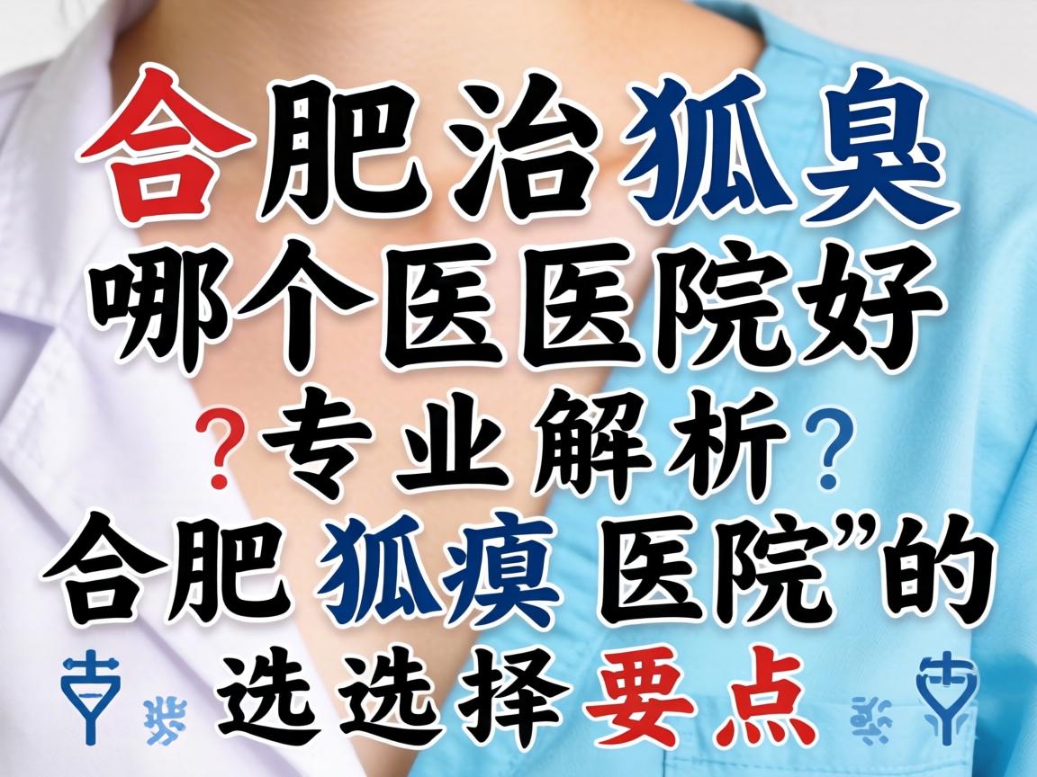 合肥治狐臭哪个医院好？专业解析合肥狐臭医院的选择要点