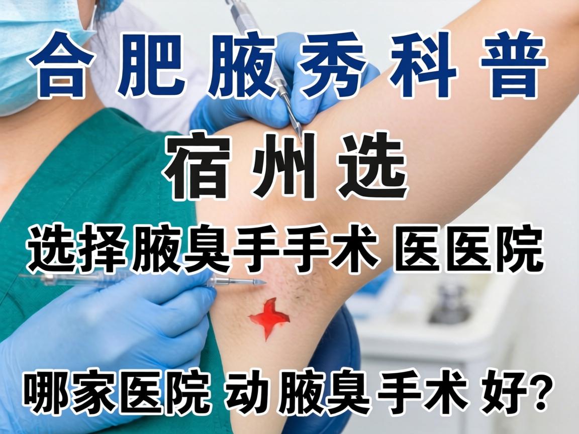 合肥腋秀科普，宿州选择腋臭手术医院，哪家医院动腋臭手术好？