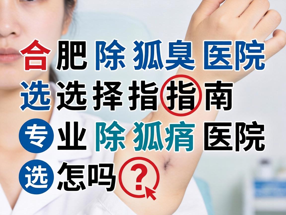 合肥除狐臭医院选择指南，专业除狐臭医院怎么选
