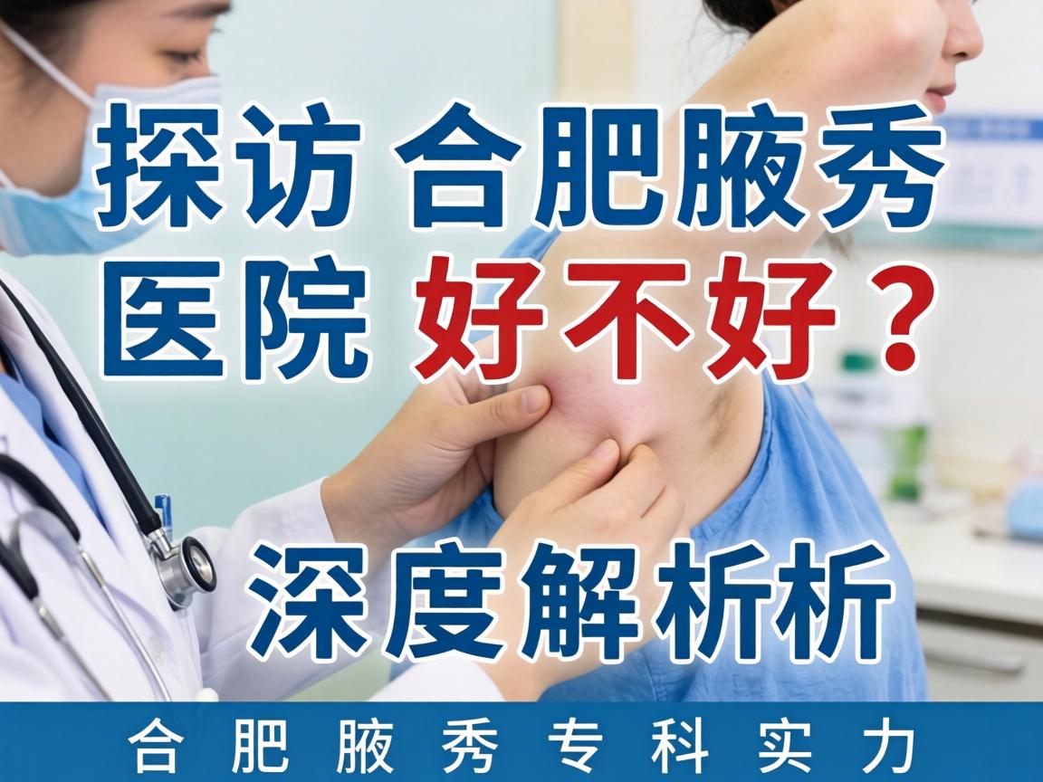 探访合肥腋秀医院好不好？深度解析合肥腋秀专科实力