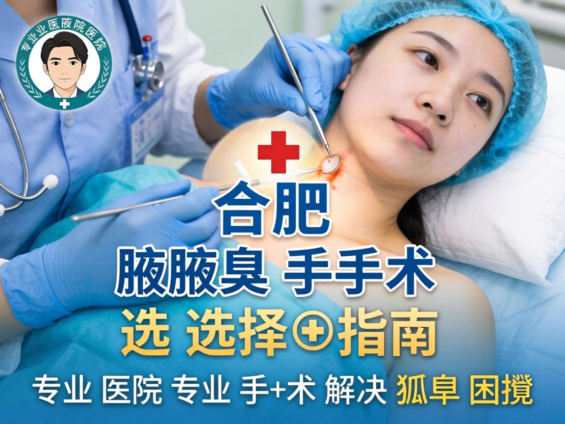 合肥腋臭手术医院选择指南，专业医院专业手术解决狐臭困扰