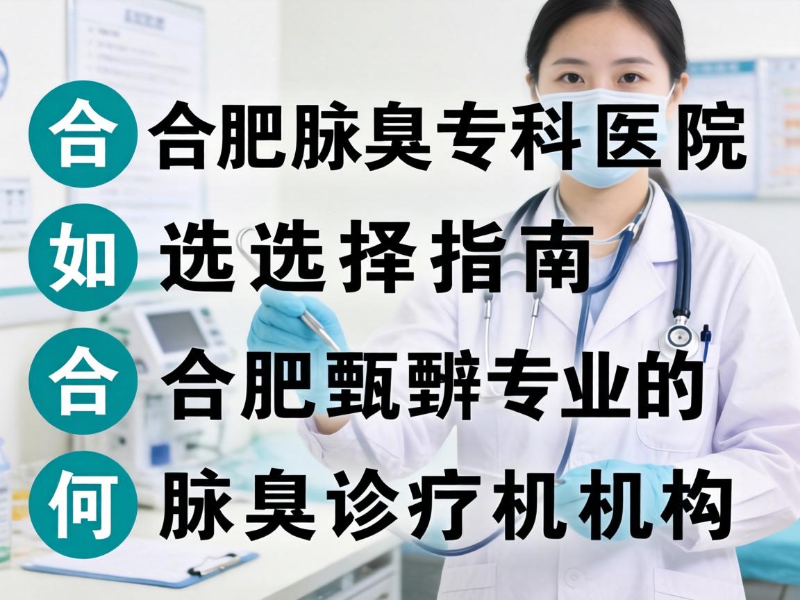合肥腋臭专科医院选择指南，如何甄别合肥专业的腋臭诊疗机构