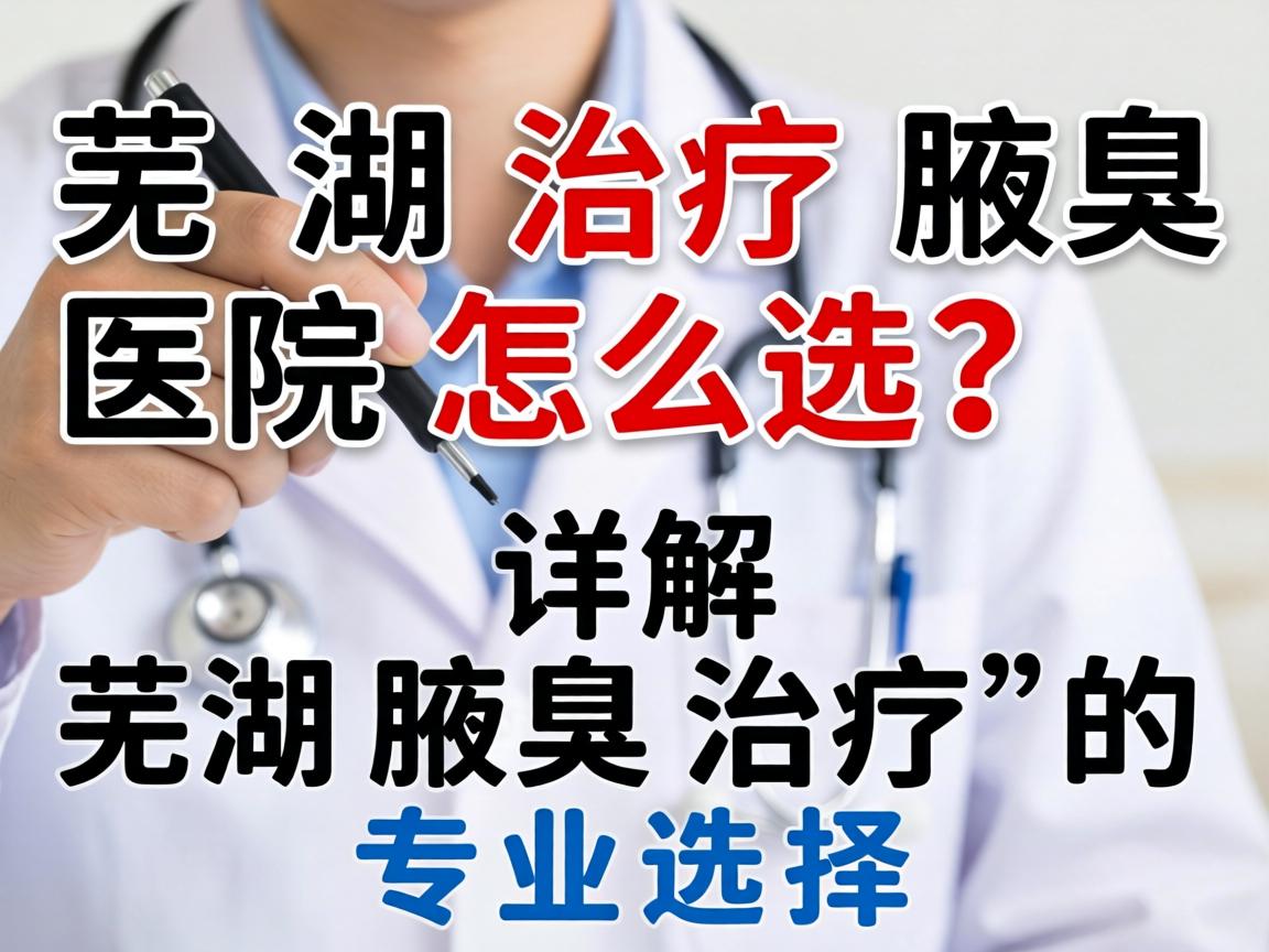 芜湖治疗腋臭医院怎么选？详解芜湖腋臭治疗的专业选择