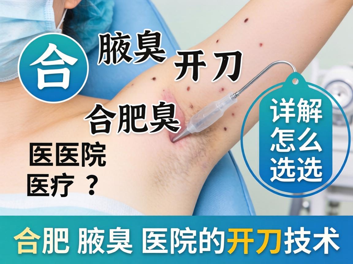 在合肥腋臭开刀医院怎么选？详解合肥腋臭医院的开刀技术