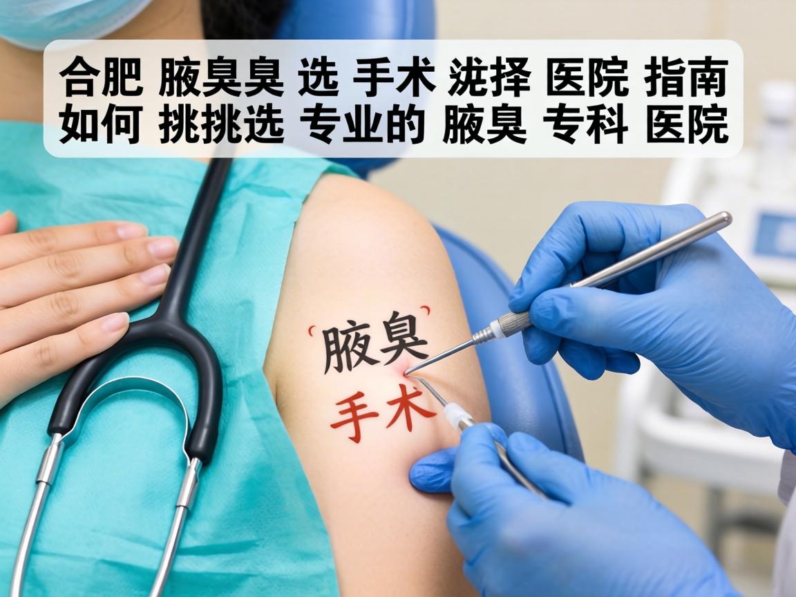 合肥腋臭手术医院选择指南，如何挑选专业的腋臭专科医院