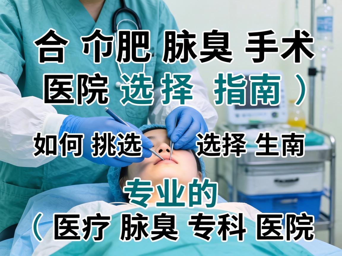 合肥腋臭手术医院选择指南，如何挑选专业的腋臭专科医院
