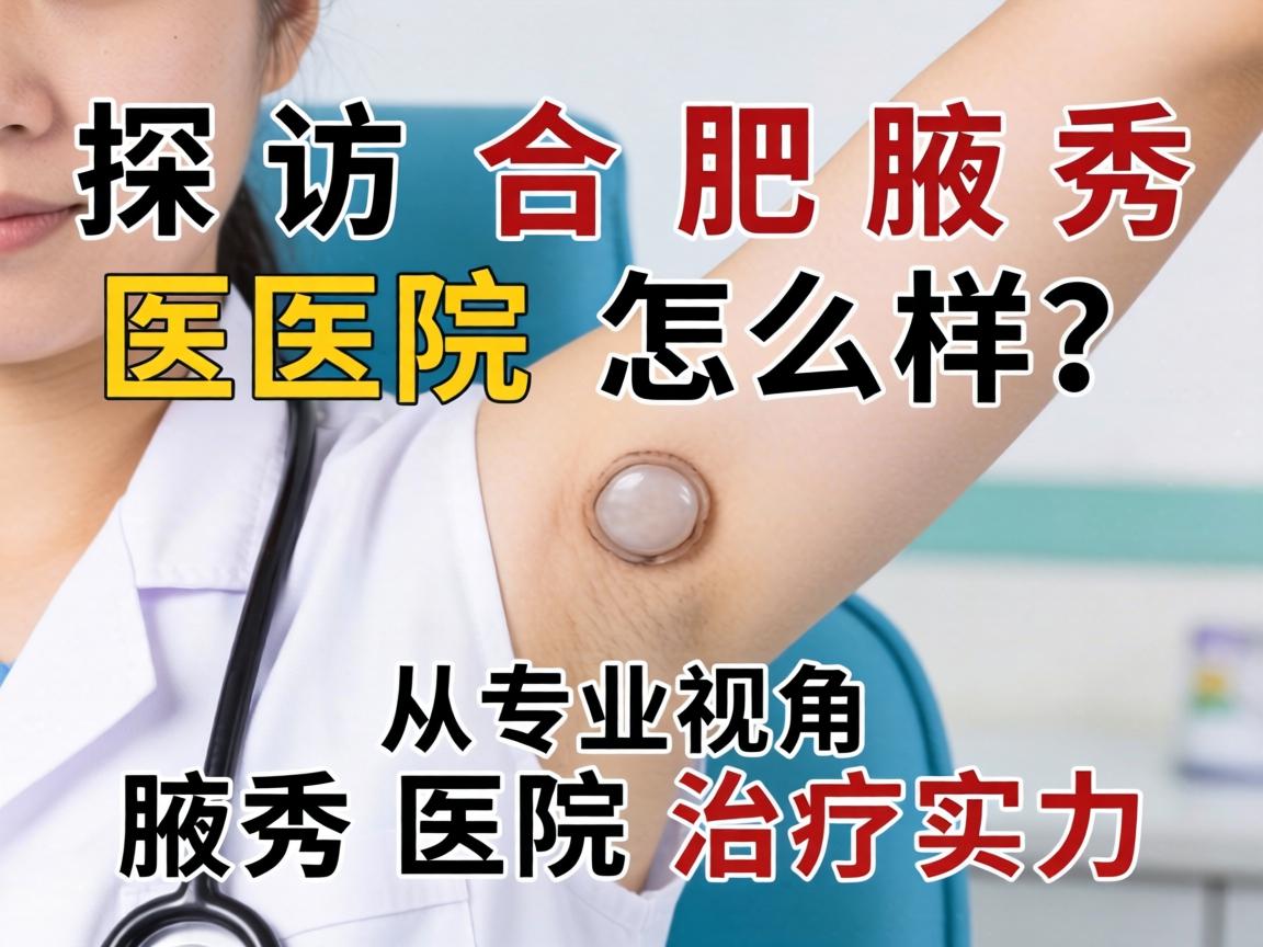 探访合肥腋秀医院怎么样？从专业视角解析腋秀医院的治疗实力