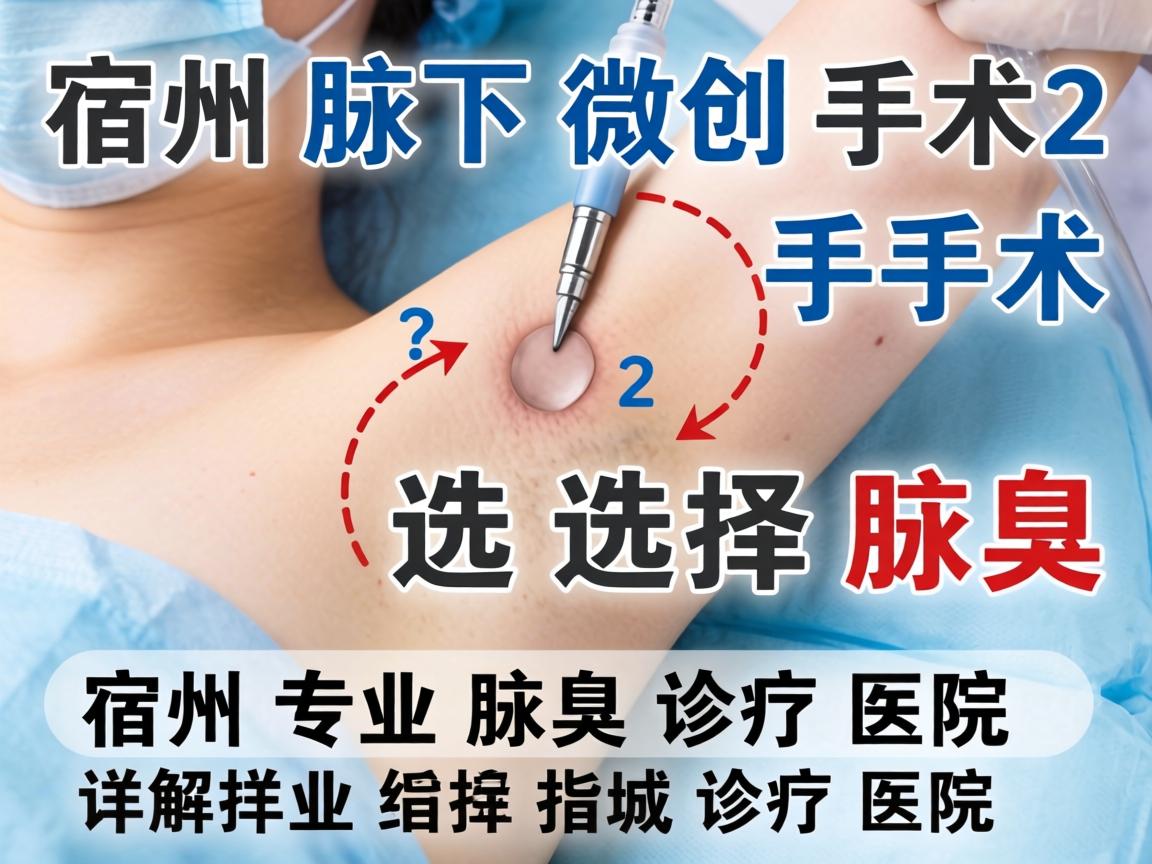 宿州腋下微创手术选择指南，详解宿州专业腋臭诊疗医院