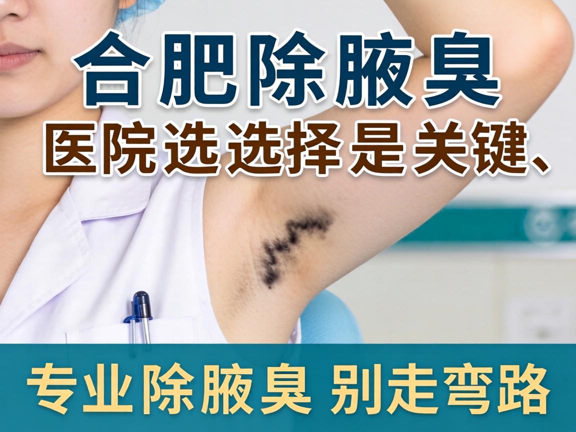 合肥除腋臭，医院选择是关键，专业除腋臭别走弯路