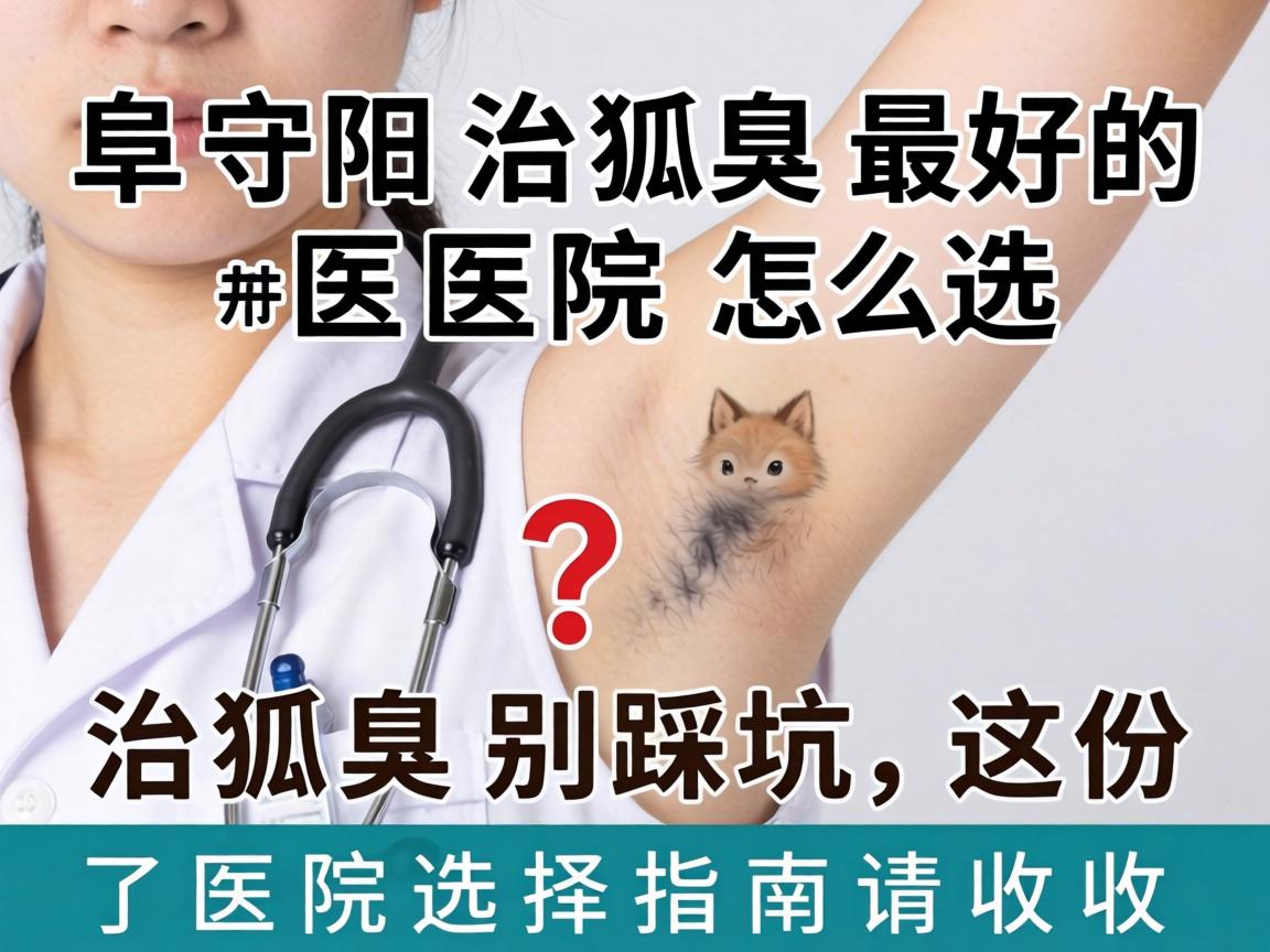 阜阳治狐臭最好的医院怎么选？治狐臭别踩坑，这份医院选择指南请收好