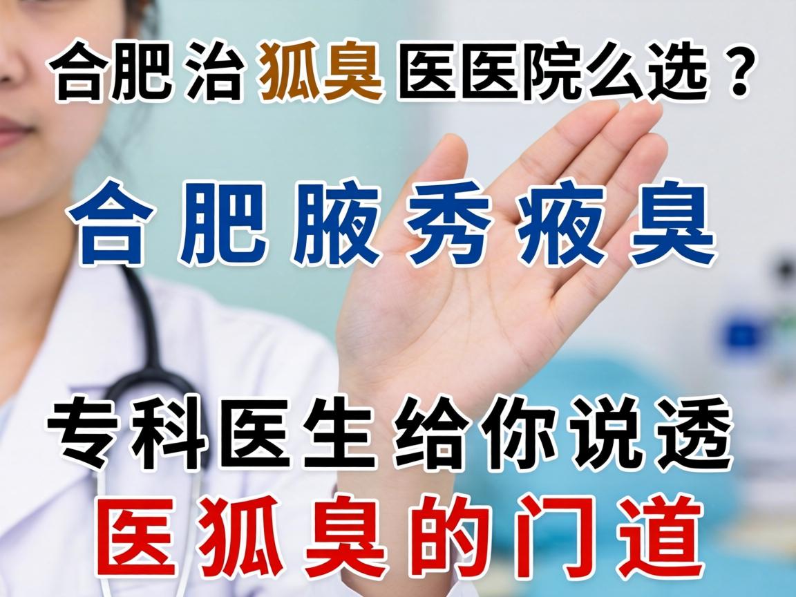 合肥治狐臭医院怎么选？合肥腋秀腋臭专科医生给你说透医狐臭的门道