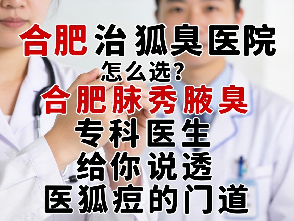 合肥治狐臭医院怎么选？合肥腋秀腋臭专科医生给你说透医狐臭的门道