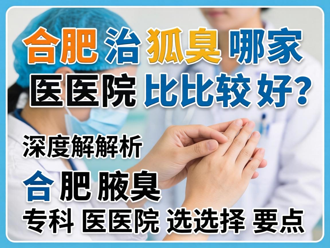 合肥治狐臭哪家医院比较好？深度解析合肥腋臭专科医院选择要点