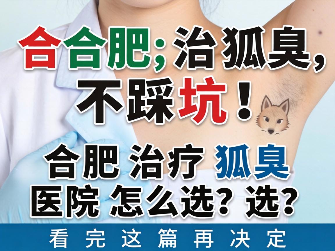 合肥治狐臭，不踩坑！合肥治疗狐臭医院怎么选？看完这篇再决定
