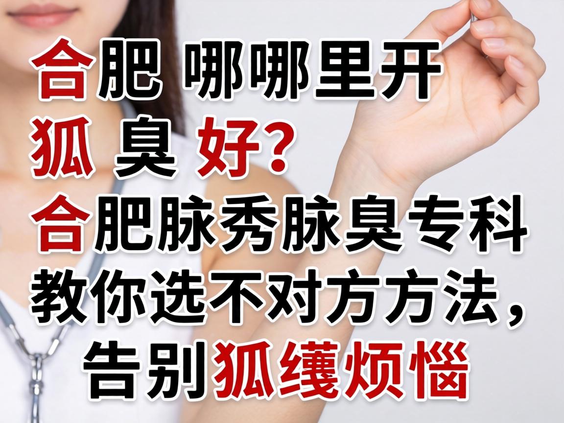 合肥哪里开狐臭好？合肥腋秀腋臭专科教你选对方法，告别狐臭烦恼