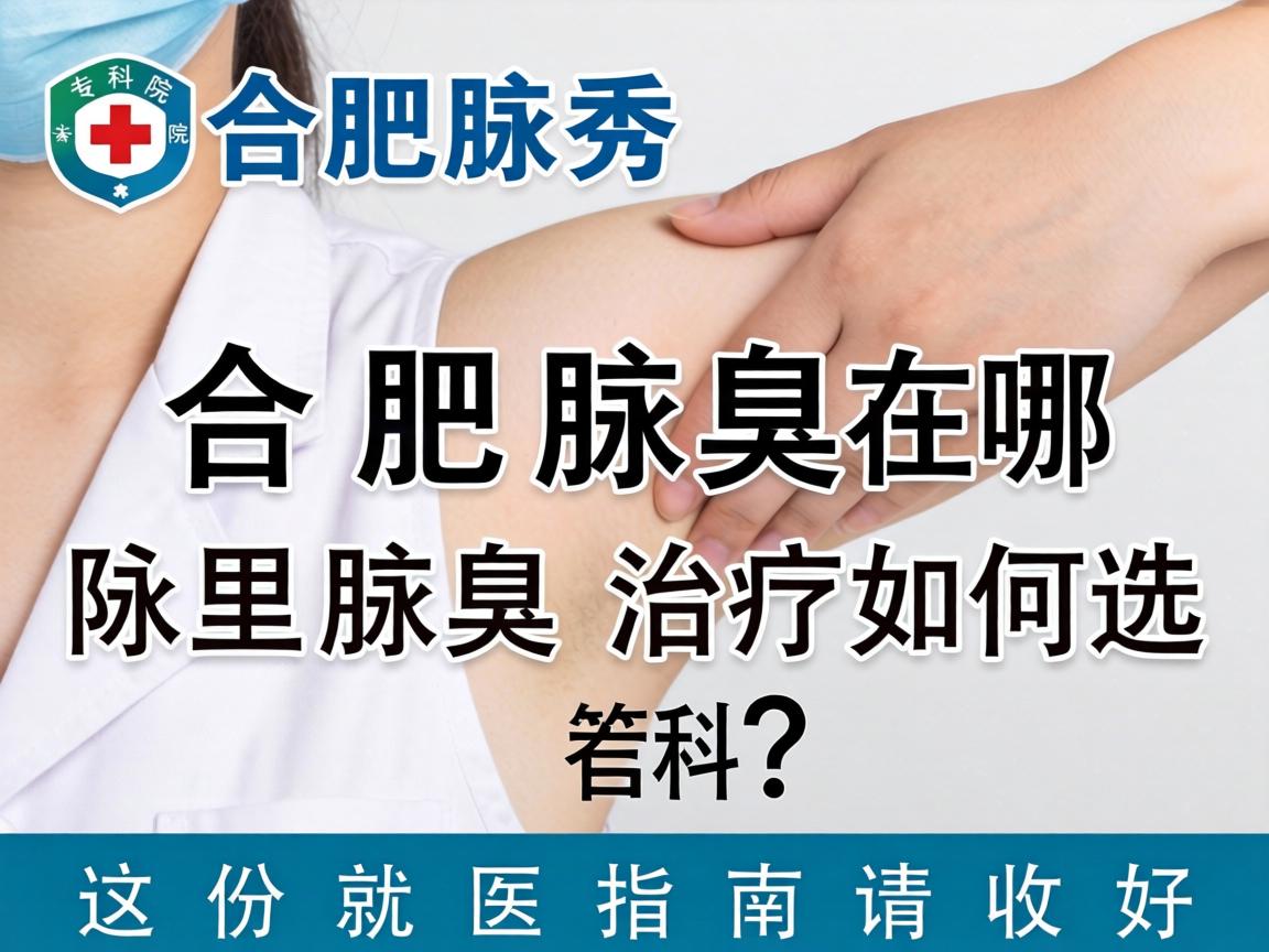 合肥腋秀腋臭专科医院在哪里？腋臭治疗如何选？这份就医指南请收好